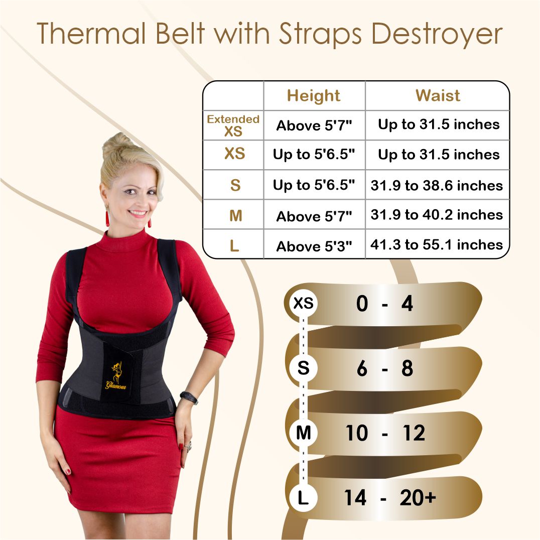Thermal Waist Trainer with Adjustable Straps